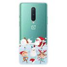For OnePlus 8 Christmas Series Transparent TPU Protective Case(Snow Entertainment) - 1