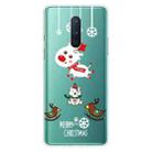 For OnePlus 8 Christmas Series Transparent TPU Protective Case(Trojan Bear Deer) - 1