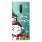 For OnePlus 8 Christmas Series Transparent TPU Protective Case(Cute Penguin Snowman) - 1