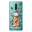 For OnePlus 8 Christmas Series Transparent TPU Protective Case(Stacked Doll) - 1