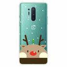 For OnePlus 8 Pro Christmas Series Transparent TPU Protective Case(Fat Deer) - 1