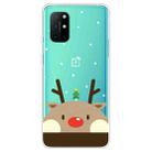 For OnePlus 8T Christmas Series Transparent TPU Protective Case(Fat Deer) - 1