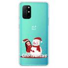 For OnePlus 8T Christmas Series Transparent TPU Protective Case(Girl Snowman) - 1