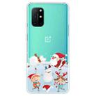 For OnePlus 8T Christmas Series Transparent TPU Protective Case(Snow Entertainment) - 1
