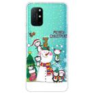 For OnePlus 8T Christmas Series Transparent TPU Protective Case(Penguin Family) - 1