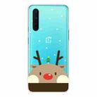 For OnePlus Nord Christmas Series Transparent TPU Protective Case(Fat Deer) - 1