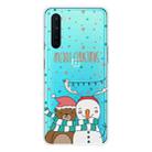 For OnePlus Nord Christmas Series Transparent TPU Protective Case(Take Picture Bear Snowman) - 1