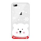 Christmas Series Clear TPU Protective Case For iPhone 8 Plus / 7 Plus(Chubby White Bear) - 1