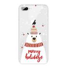 Christmas Series Clear TPU Protective Case For iPhone 8 Plus / 7 Plus(Scarf White Bear) - 1