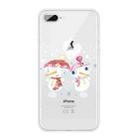 Christmas Series Clear TPU Protective Case For iPhone 8 Plus / 7 Plus(Couple Snowman) - 1