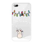 Christmas Series Clear TPU Protective Case For iPhone 8 Plus / 7 Plus(Milk Tea Snowman) - 1