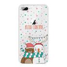 Christmas Series Clear TPU Protective Case For iPhone 8 Plus / 7 Plus(Take Picture Bear Snowman) - 1