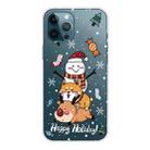 For iPhone 11 Pro Christmas Series Clear TPU Protective Case (Stacked Doll) - 1