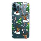 For iPhone 11 Pro Max Christmas Series Clear TPU Protective Case (Cane Deer) - 1