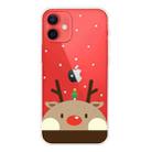 For iPhone 12 / 12 Pro Christmas Series Clear TPU Protective Case(Fat Deer) - 1