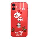 For iPhone 12 / 12 Pro Christmas Series Clear TPU Protective Case(Trojan Bear Deer) - 1