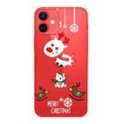 For iPhone 12 mini Christmas Series Clear TPU Protective Case (Trojan Bear Deer) - 1