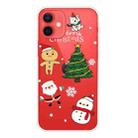 For iPhone 12 mini Christmas Series Clear TPU Protective Case (4 Cartoons) - 1
