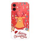 For iPhone 12 mini Christmas Series Clear TPU Protective Case (Christmas Ugly Deer) - 1