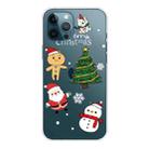 For iPhone 12 Pro Max Christmas Series Clear TPU Protective Case(4 Cartoons) - 1