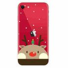 For iPhone SE 2022 / SE 2020 / 8 / 7 Christmas Series Clear TPU Protective Case(Fat Deer) - 1