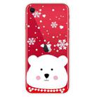 For iPhone SE 2022 / SE 2020 / 8 / 7 Christmas Series Clear TPU Protective Case(Chubby White Bear) - 1