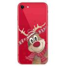 For iPhone SE 2022 / SE 2020 / 8 / 7 Christmas Series Clear TPU Protective Case(Smiley Deer) - 1