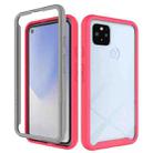 For Google Pixel 4a 5G Starry Sky Solid Color Series Shockproof PC + TPU Protective Case(Red) - 1