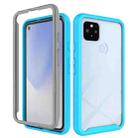 For Google Pixel 4a 5G Starry Sky Solid Color Series Shockproof PC + TPU Protective Case(Sky Blue) - 1