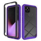 For Google Pixel 5 Starry Sky Solid Color Series Shockproof PC + TPU Protective Case(Purple) - 1