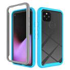 For Google Pixel 5 Starry Sky Solid Color Series Shockproof PC + TPU Protective Case(Sky Blue) - 1
