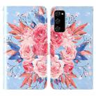 For Samsung Galaxy S20 FE 3D Painted Pattern Horizontal Flip TPU + PU Leather Case with Holder & Card Slots & Wallet & Lanyard(Colored Flowers) - 1
