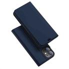 DUX DUCIS Skin Pro Series Horizontal Flip PU + TPU Leather Case with Holder & Card Slots For iPhone 12 mini(Blue) - 1