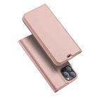 For iPhone 12 Pro DUX DUCIS Skin Pro Series Horizontal Flip PU + TPU Leather Case with Holder & Card Slots(Rose Gold) - 1