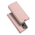 DUX DUCIS Skin Pro Series Horizontal Flip PU + TPU Leather Case with Holder & Card Slots For iPhone 12 Pro Max(Rose Gold) - 1