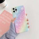 For iPhone 12 Pro Max Shockproof Colorful Glitter Marble Protective Case(Blue Purple) - 1