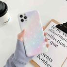 For iPhone 11 Pro Max Shockproof Colorful Glitter Marble Protective Case (Pink Blue) - 1