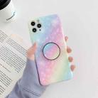 For iPhone 12 Pro Max Shockproo Colorful Glitter Marble Protective Case(Blue Purple) - 1