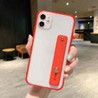 For iPhone 12 Pro Shockproof Acrylic Protective Case with Wristband Holder(Red) - 1
