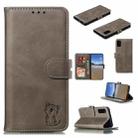For Samsung Galaxy S20 FE Embossed Happy Cat Pattern Horizontal Flip Leather Case with Holder & Card Slots & Wallet(Grey) - 1