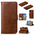 For Samsung Galaxy S20 FE Embossed Happy Cat Pattern Horizontal Flip Leather Case with Holder & Card Slots & Wallet(Brown) - 1