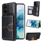 For Huawei P40 PU + TPU + PC  Shockproof Back Cover Case with Card Slot & Holder(Black) - 1