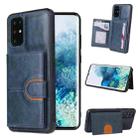 For Huawei P40 Pro PU + TPU + PC  Shockproof Back Cover Case with Card Slot & Holder(Blue) - 1