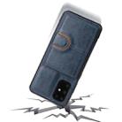 For Samsung Galaxy Note20 Ultra PU + TPU + PC  Shockproof Back Cover Case with Card Slot & Holder(Blue) - 3