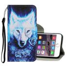 Coloured Drawing Pattern Horizontal Flip PU Leather Case with Holder & Card Slots & Wallet & Lanyard For iPhone 6 & 6s(Rose Wolf) - 1