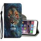 Coloured Drawing Pattern Horizontal Flip PU Leather Case with Holder & Card Slots & Wallet & Lanyard For iPhone 6 & 6s(Lion) - 1