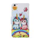 Coloured Drawing Pattern Horizontal Flip PU Leather Case with Holder & Card Slots & Wallet & Lanyard For iPhone 6 & 6s(Couple Unicorn) - 3