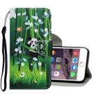 Coloured Drawing Pattern Horizontal Flip PU Leather Case with Holder & Card Slots & Wallet & Lanyard For iPhone 6 Plus & 6s Plus(Panda) - 1