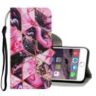 Coloured Drawing Pattern Horizontal Flip PU Leather Case with Holder & Card Slots & Wallet & Lanyard For iPhone 8 & 7(Purple Marble) - 1