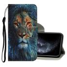 For iPhone 11 Pro Coloured Drawing Pattern Horizontal Flip PU Leather Case with Holder & Card Slots & Wallet & Lanyard (Lion) - 1